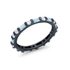925 Sterling Silver Full Eternity Stackable Baguette Cubic Zirconia Wedding Band