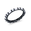 925 Sterling Silver Full Eternity Stackable Baguette Cubic Zirconia Wedding Band