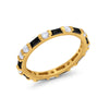 925 Sterling Silver Full Eternity Stackable Baguette Cubic Zirconia Wedding Band