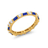 925 Sterling Silver Full Eternity Stackable Baguette Cubic Zirconia Wedding Band