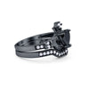925 Sterling Silver Two Piece Claddagh Bridal Set Cubic Zirconia Heart Ring
