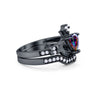 925 Sterling Silver Two Piece Claddagh Bridal Set Cubic Zirconia Heart Ring