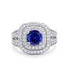 925 Sterling Silver Cubic Zirconia Double Split Shank Wedding Engagement Ring