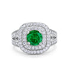 925 Sterling Silver Cubic Zirconia Double Split Shank Wedding Engagement Ring