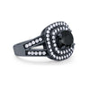 925 Sterling Silver Cubic Zirconia Double Split Shank Wedding Engagement Ring