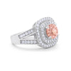 925 Sterling Silver Cubic Zirconia Double Split Shank Wedding Engagement Ring