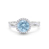 925 Sterling Silver Round Cubic Zirconia Infinity Shank Wedding Engagement Ring