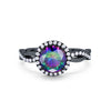 925 Sterling Silver Round Cubic Zirconia Infinity Shank Wedding Engagement Ring