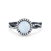 925 Sterling Silver Round Cubic Zirconia Infinity Shank Wedding Engagement Ring
