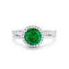925 Sterling Silver Round Cubic Zirconia Infinity Shank Wedding Engagement Ring