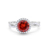 925 Sterling Silver Round Cubic Zirconia Infinity Shank Wedding Engagement Ring