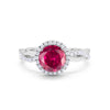 925 Sterling Silver Round Cubic Zirconia Infinity Shank Wedding Engagement Ring