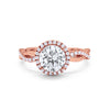 925 Sterling Silver Round Cubic Zirconia Infinity Shank Wedding Engagement Ring