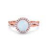 925 Sterling Silver Round Cubic Zirconia Infinity Shank Wedding Engagement Ring