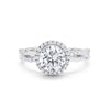 925 Sterling Silver Round Cubic Zirconia Infinity Shank Wedding Engagement Ring