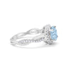 925 Sterling Silver Round Cubic Zirconia Infinity Shank Wedding Engagement Ring