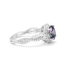 925 Sterling Silver Round Cubic Zirconia Infinity Shank Wedding Engagement Ring