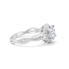 925 Sterling Silver Round Cubic Zirconia Infinity Shank Wedding Engagement Ring