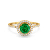 925 Sterling Silver Halo Art Deco Wedding Engagement Ring Round Cubic Zirconia