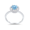 925 Sterling Silver Halo Art Deco Wedding Engagement Ring Round Cubic Zirconia