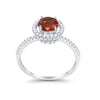 925 Sterling Silver Halo Art Deco Wedding Engagement Ring Round Cubic Zirconia