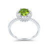 925 Sterling Silver Halo Art Deco Wedding Engagement Ring Round Cubic Zirconia