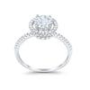925 Sterling Silver Halo Art Deco Wedding Engagement Ring Round Cubic Zirconia