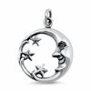 925 Sterling Silver Moon Star Pendant