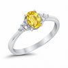 925 Sterling Silver Cut Created Blue Opal Round Clear CZ Engagement Ring
