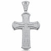 925 Sterling Silver Hip Hop Micro Pave CZ Cross Pendant For Women