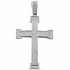 925 Sterling Silver Art Deco Micro Pave CZ Hip Hop Cross Pendant