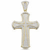 925 Sterling Silver Hip Hop Micro Pave CZ Cross Pendant For Women