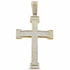 925 Sterling Silver Art Deco Micro Pave CZ Hip Hop Cross Pendant