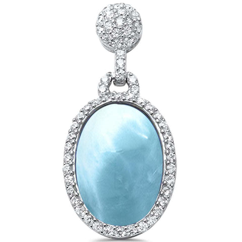 925 Sterling Silver Created White Opal Round Simulated CZ Pendant