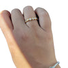 4mm Eternity Style Art Deco Band Ring Marquise Round Cubic Zirconia 925 Sterling Silver