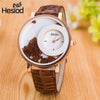 New Design Leather Strap Wrist Watch With Crystal Solid Color For Women