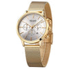 Chronograph Luminous Hands With Date Indicator Stainless Steel Band Wrist Watch For Women