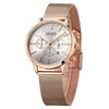 Chronograph Luminous Hands With Date Indicator Stainless Steel Band Wrist Watch For Women