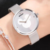 Original Mickey Mouse Stainless Steel Leather Watch For Women