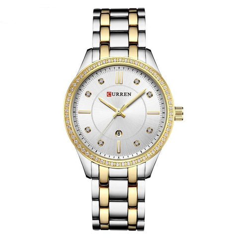 Top Luxury Brand Wrist Watches with Diamond Golden Watchband For Women