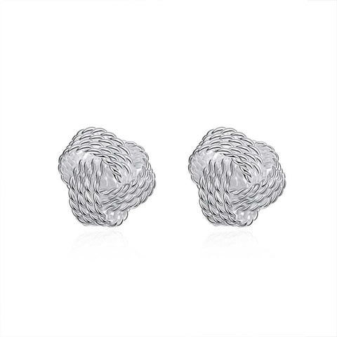 New Tennis Net 925 Sterling Silver Earrings For Women