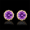 Cubic Zirconia Silver Stud Earrings for Women With 925 Sterling Sliver