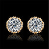 Cubic Zirconia Silver Stud Earrings for Women With 925 Sterling Sliver