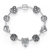 925 Original Silver Four Leaf Clover Bracelet Bangle For Women