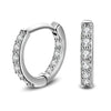 925 Sterling Silver Crystal Row Luxury Silver Earrings For Women