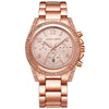 Rose Gold Calendar Wrist Watch For Women With  Waterproof