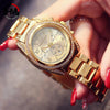Rose Gold Calendar Wrist Watch For Women With  Waterproof