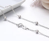925 Sterling Silver Cross Beaded Chain Choker Necklaces For Women