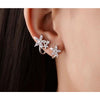 925 Sterling Silver Butterfly Star Flower CZ Zircon Stud Earrings For Women