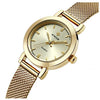 Casual Gold Stainless Steel Mesh Band Watch For Women